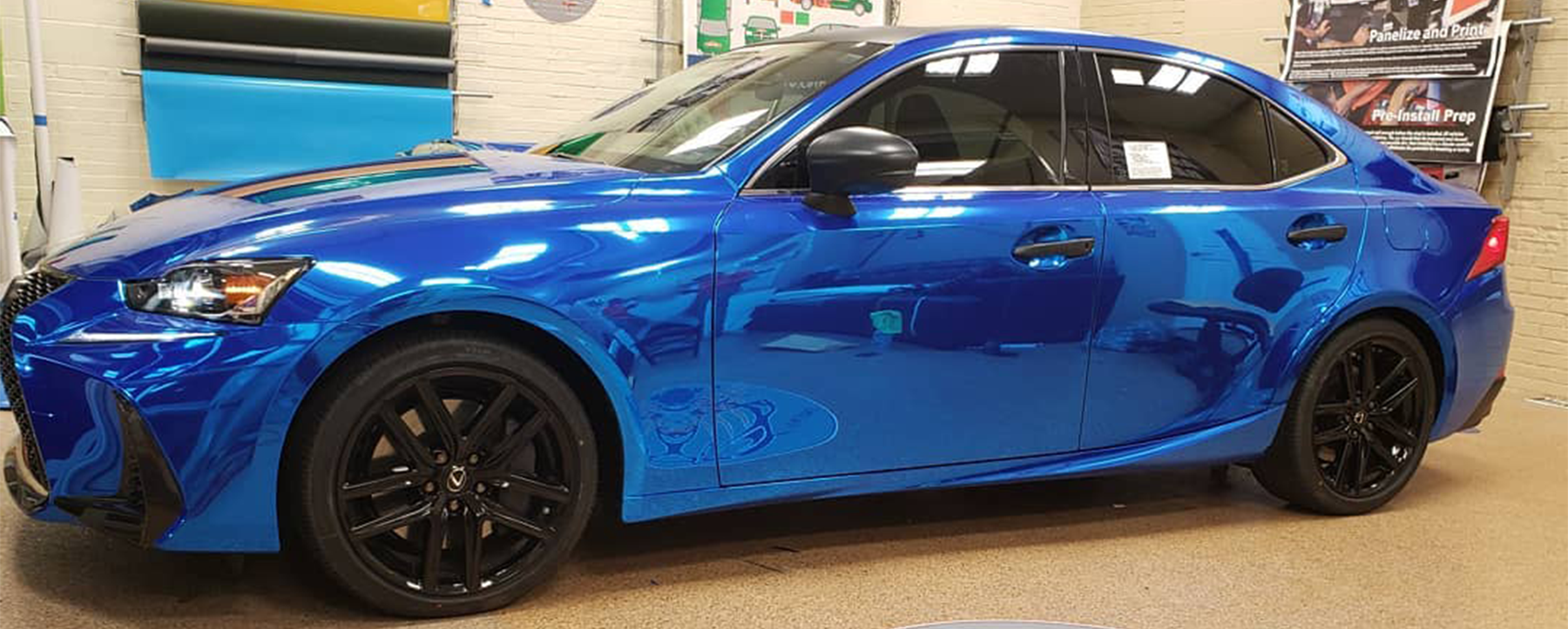 Blue Lexus Sports Car