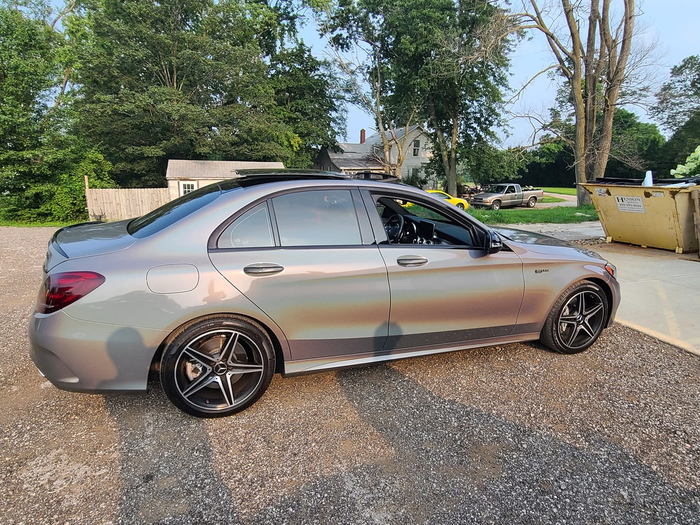 Silver Mercedes Car