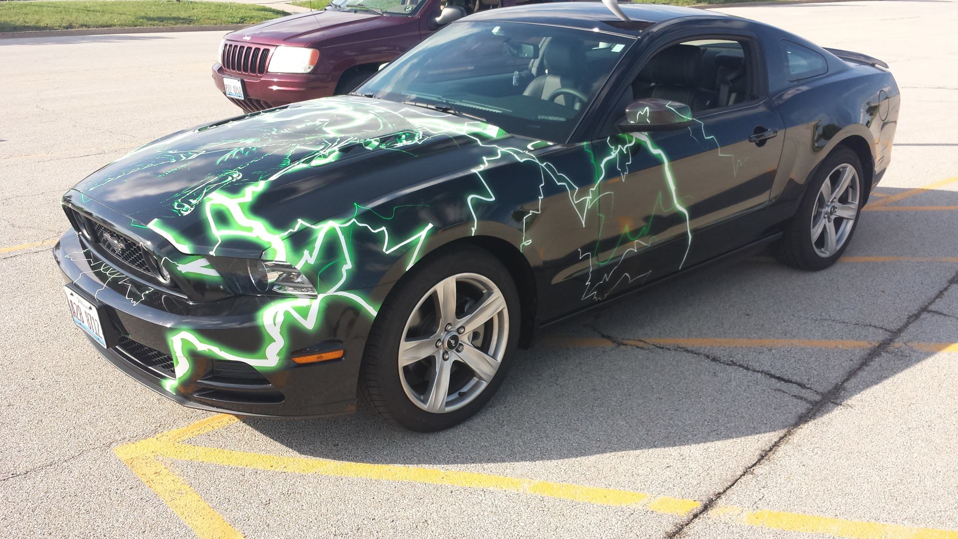 Green Lightning Mustang